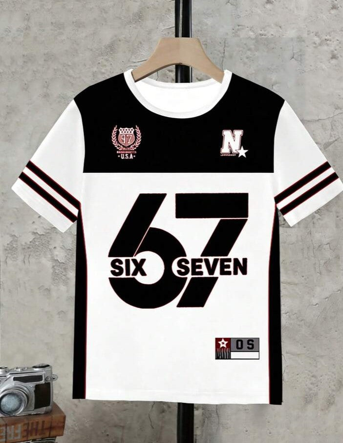 .....  Set de 2 piezas: Camiseta de manga corta con cuello redondo y estampado de oso degradado + Pantalones cortos con bolsillo, conjunto casual y lindo para niños